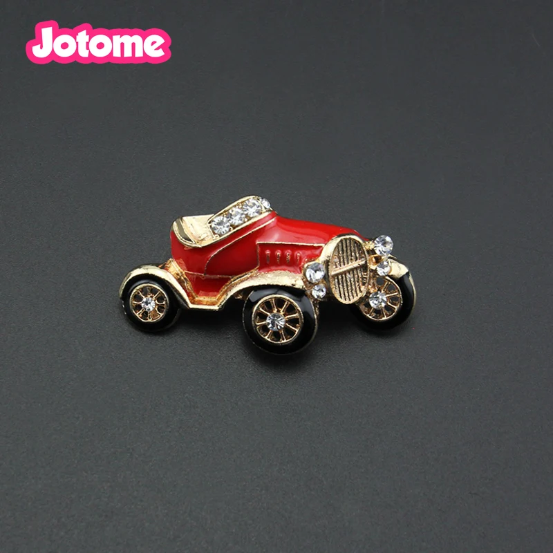 

Gold Tone Women Jewelry Wedding Car Brooches Red Enamel Rhinestone Sports Car Pin Brooch