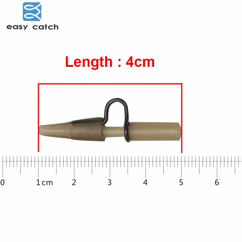 Easy Catch 20 шт. 4 см сверхмощные свинцовые зажимы светло коричневые резиновые для