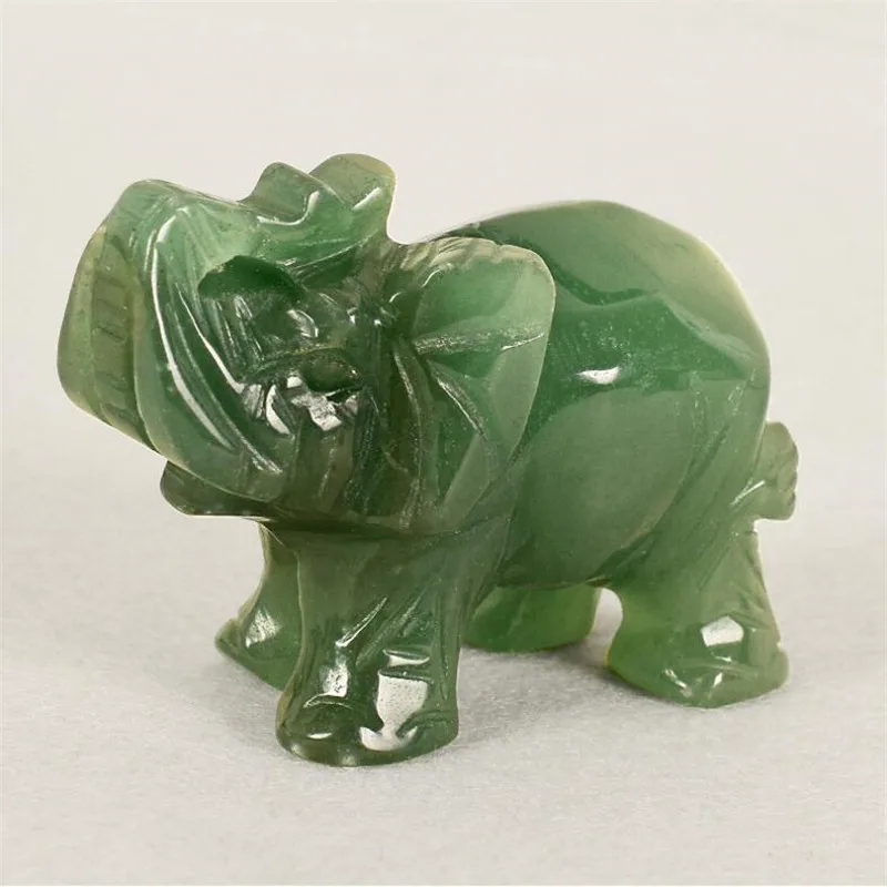 2inch Elephant small animals carved pieces natural green eastern mausoleum elephants placed | Дом и сад