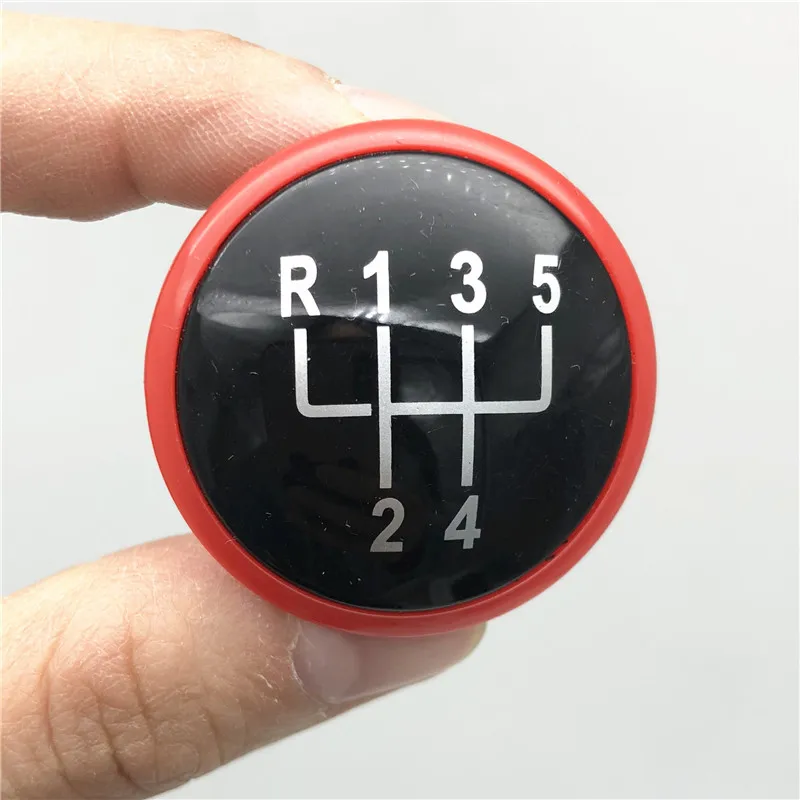 Red 5 Speed Для VW Golf 3 4 IV Jetta MK3 MK4 GTI MK4 Bora LUPO POLO CADDY SEAT IBIZA CORDOBA INCA ручка переключения передач крышка бейдж чехол - Название цвета: Red 5 Speed