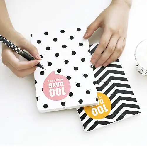 /"Grid World/" 1pc 100 Days Project Planner Study Work Agenda To Do List Scheduler
