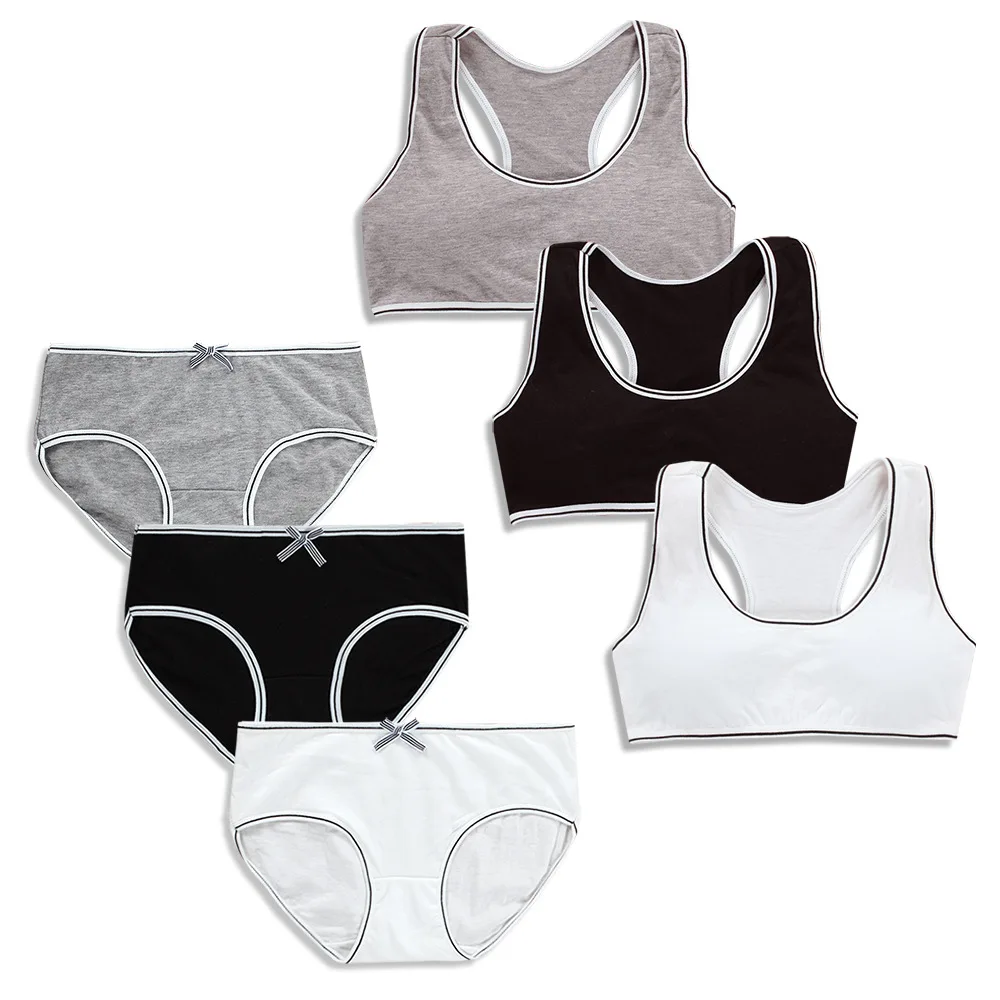 

Bra set no steel ring cotton development period vest sports underwear students junior high school students