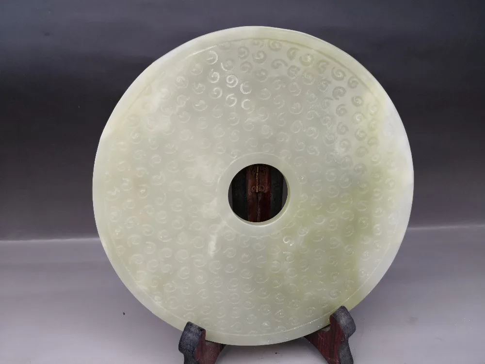 

Chinese Natural jade carving and decorative jade bi A