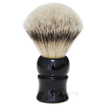Silvertip/тончайший/черный/смешанный Барсук Парикмахерская бритвенная щетка для бороды черная ручка из смолы