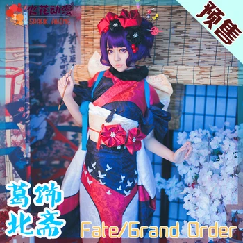 

[STOCK] 2018 Anime Fate/Grand Order Katsushika Hokusai Battle Uniform Cosplay Costume For Women Halloween Free Shipping New.