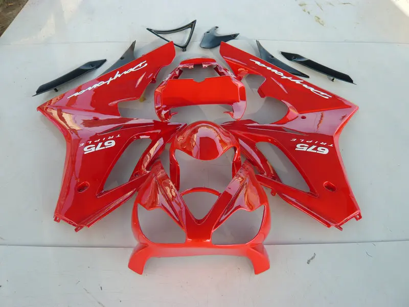 

Injection mold Fairing kit for Triumph Daytona675 06 07 08 daytona 675 2006 2007 2008 ABS Hot red Fairings set+gifts DF08