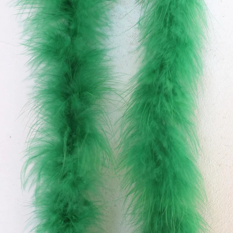 Красивый 2 м/Различные цвета натурального боа из пера индейки/тонкий вечернее платье/одежда/шаль/Косплей - Цвет: Зеленый