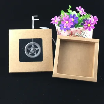 

12PCS Kraft Jewelry Box With Transparent PVC Window Paper Gift Boxes High Quality Jewely Display Packaging Boxes/Carrying Cases