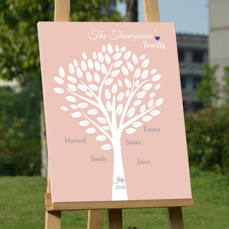 

40*50cm Wedding leaf Tree Guest Book Creative Canvas Rustic Signature Guest Book Personalized Vintage Wedding Decoration