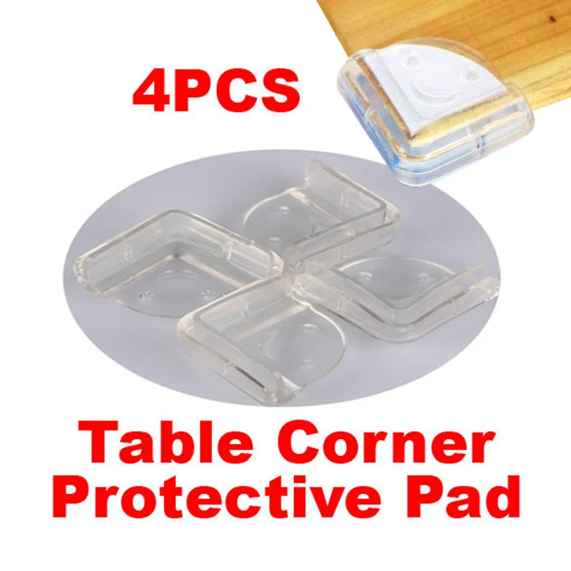 

4 Pcs/Set Soft Desk Corner Table Protector Baby Safety Clear PVC PAK55