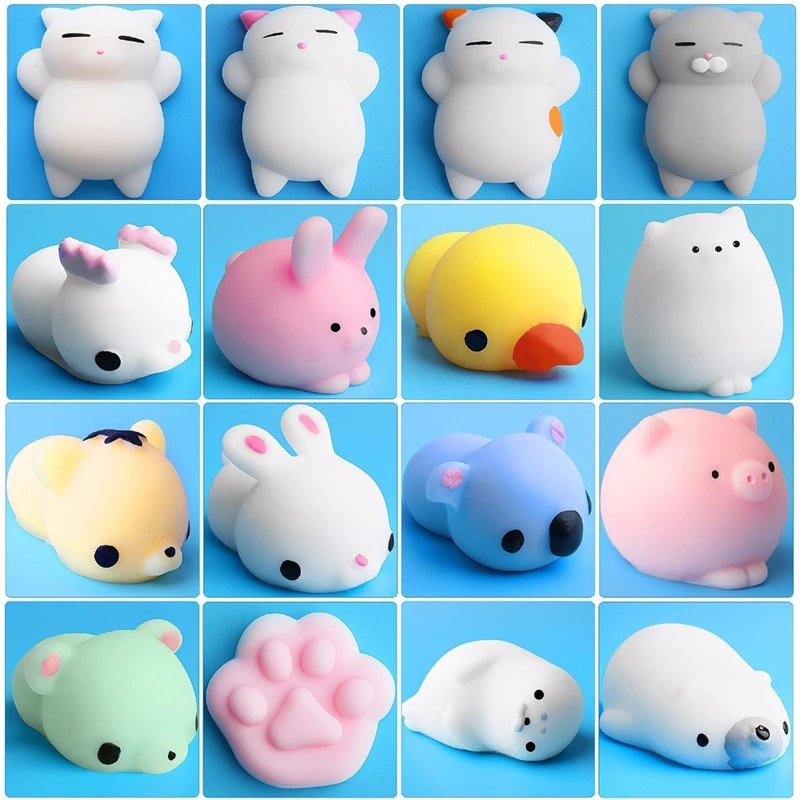 Toy Cute Animal Antistress Ball Squeeze Rising Toys Soft Sticky Stress Relief Toys Funny Gift Cartoon Squeeze Scented Kids Toy