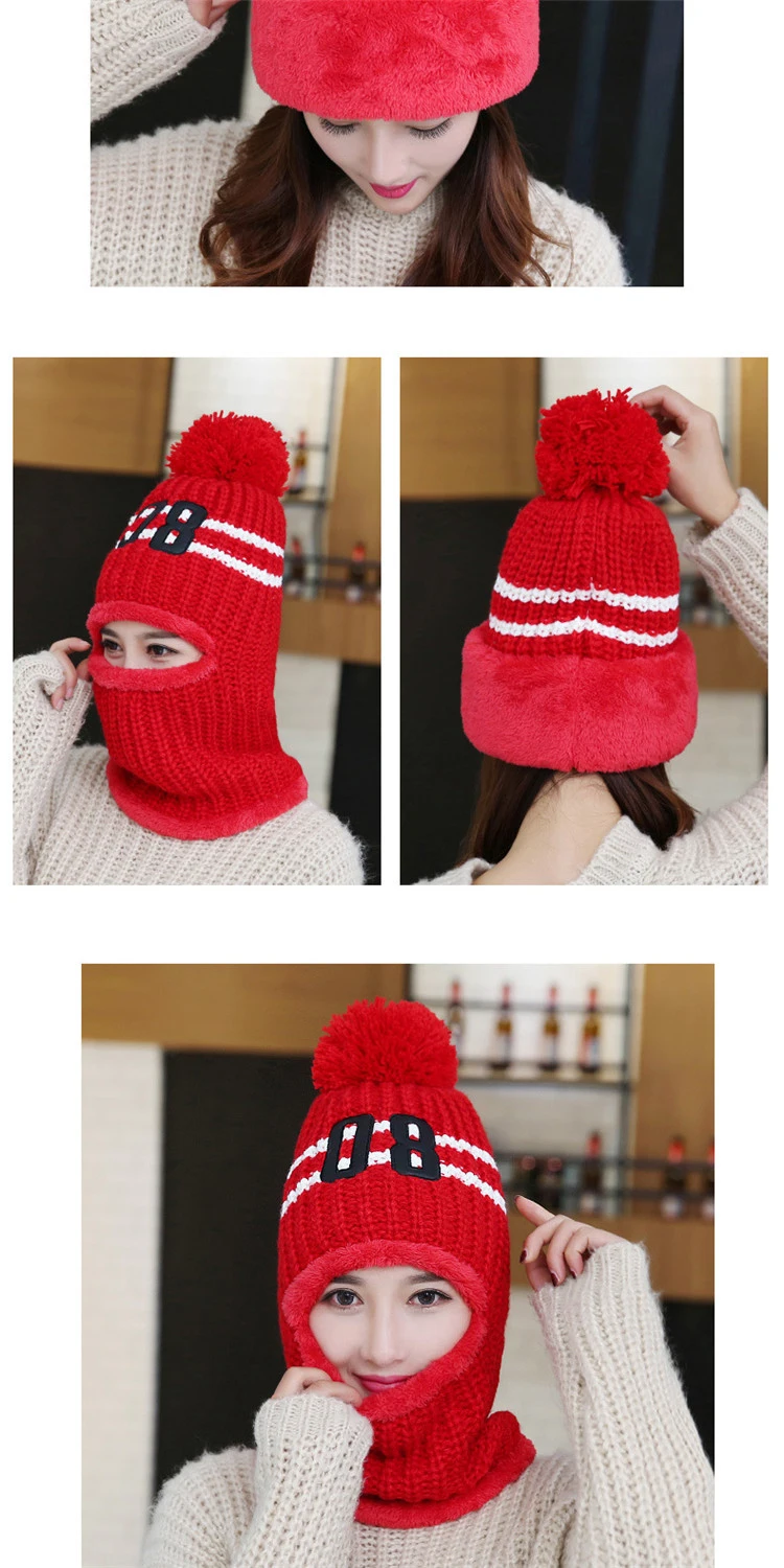 GBCNYIER зима кепки женский вязание хлопок теплая шапка открытый ветрозащитный защиты шарф милые для женщин зимние аксессуары