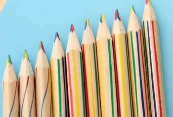 

10pc/set Magic color camouflage Coloured Pencil Set 4 in 1 Rainbow color pencil Art Supplies drawing supplies for children paint