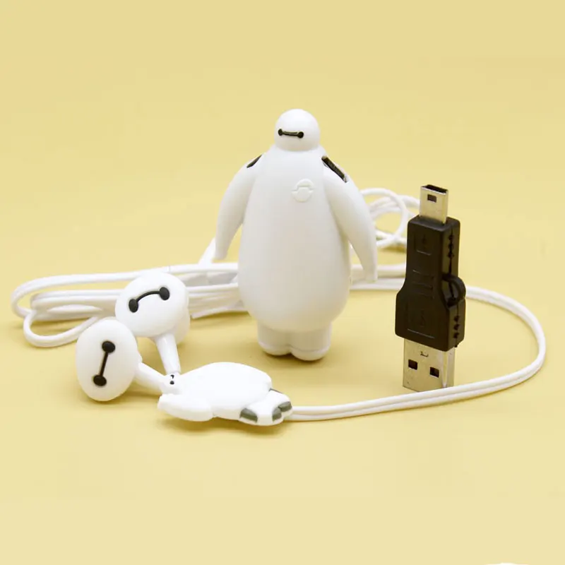 

High quality mini MP3 music Player Baymax mp3 players with accessories Baymax earphone usb