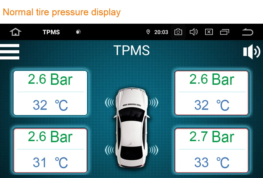 USB Android TPMS монитор давления в шинах/Android система контроля давления в шинах Беспроводная передача TPMS