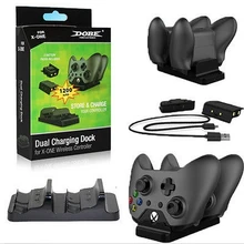 Для Xbox One двойной зарядной док-станции контроллер зарядное устройство+ 2 перезаряжаемые батареи