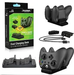 Для Xbox One Dual Charging Dock зарядное устройство для геймпада + 2 аккумулятора