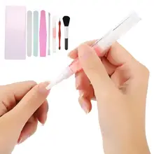 7 предметов ухода за ногтями Шлифовальные пилочка для ногтей буфера кутикулы Pusher щетка для ногтей полировки Наборы маникюра Nail Art инструменты
