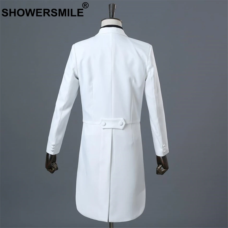 SHOWERSMILE Set Formal Dress Men 4 Piece Suits Swallow-tailed Coat Suit Wedding Groom Clothing Tuxedo Slim Fit Male Dress Suits