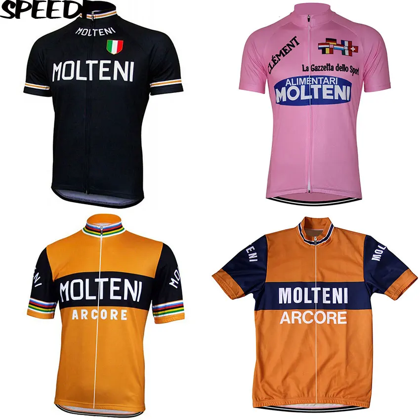 Ретро MOLTENI Велоспорт Джерси дышащий Топ велосипедная одежда велосипед/MTB Ropa Ciclismo