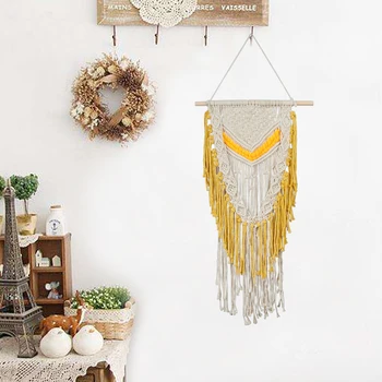 

Bohemian Handwork Wall TapestryIndian Handmade Macrame Hanging Decorations Bedroom Decoration Macrame Wall Art Wedding