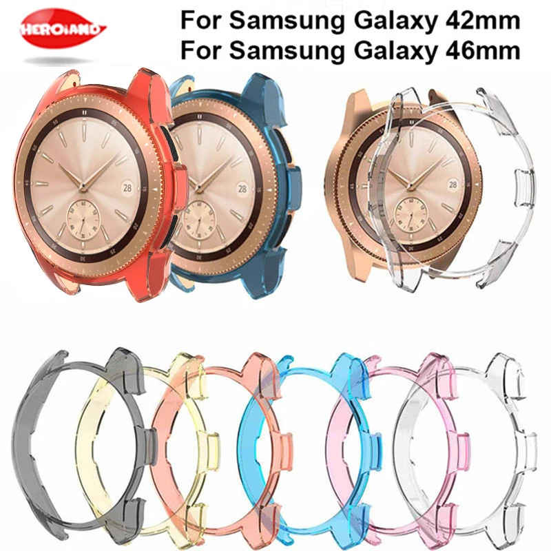 

PC Transparent Protector Shell For Samsung Galaxy Watch 46mm Smartwatch All-Around Protective Case Frame for galaxy 46mm Watch