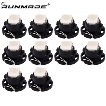 

runmade 10pcs/lot T4.7 Car LED Neo Wedge Switch Radio Climate Control Bulb Instrument Dashboard Dash Indicator Ac Panel Lights