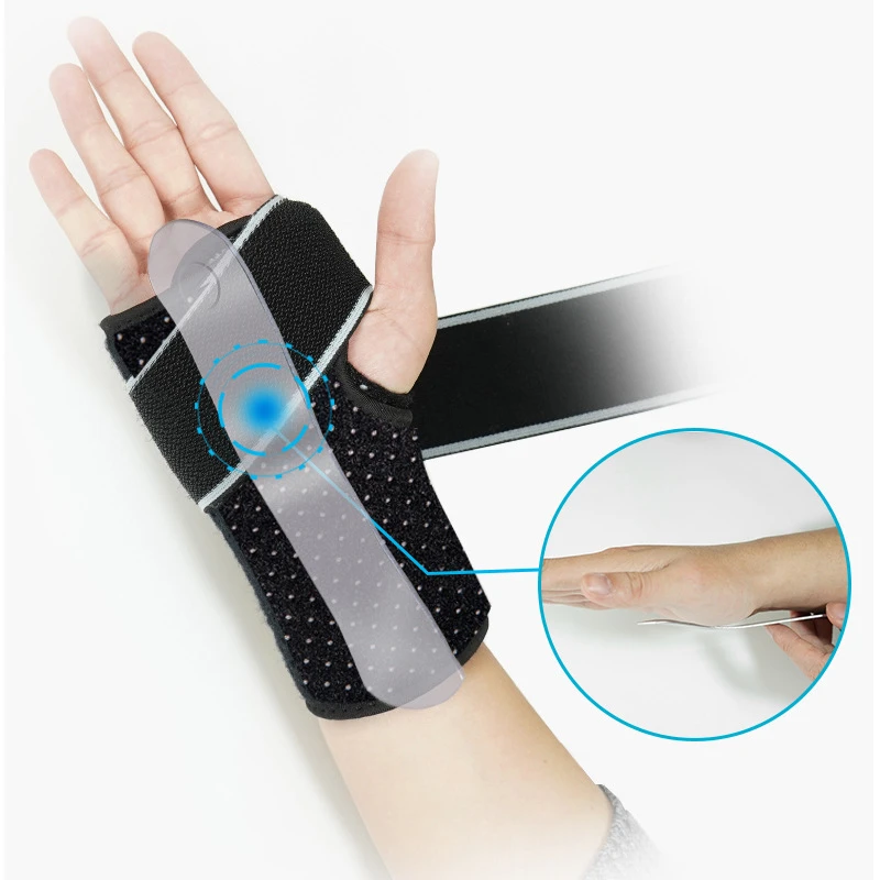 

1Pc Fitness Wrist Protector Compression Carpal Tunnel Adjustable Health Wristband Hand Brace Support Wrap with Removable Splint