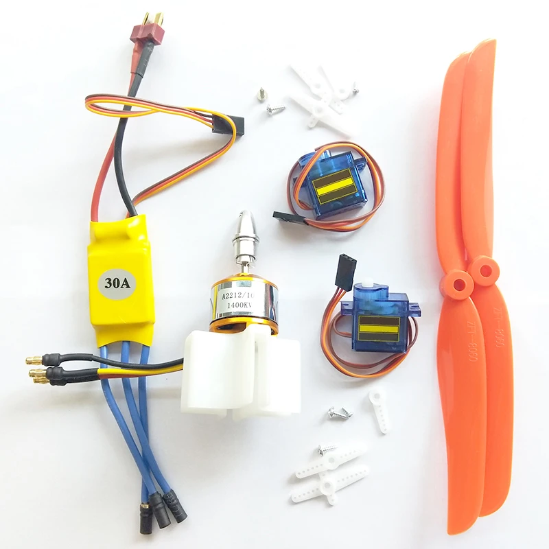 

SU-27 power combo A2212 2212 1400KV motor + 30A ESC + Servo + 8060 propeller + Motor mount for RC aircraft