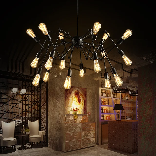 Moderne Hänge Spinne Pendelleuchten Loft Industrie Hanglamp LED ... Moderne Hänge Spinne Pendelleuchten Loft Industrie Hanglamp LED ...