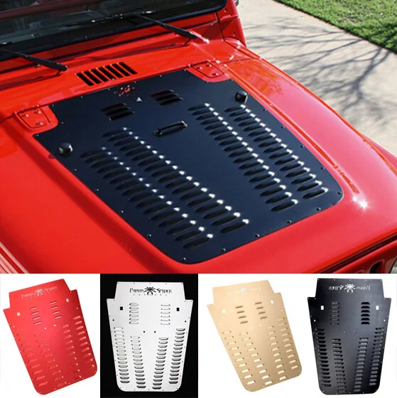 

Poison Spyder Customs Hood Louver Powder Radiator Cooling Vent Panel Aluminum Red Gold Black Silver For Jeep Wrangler 07 Up