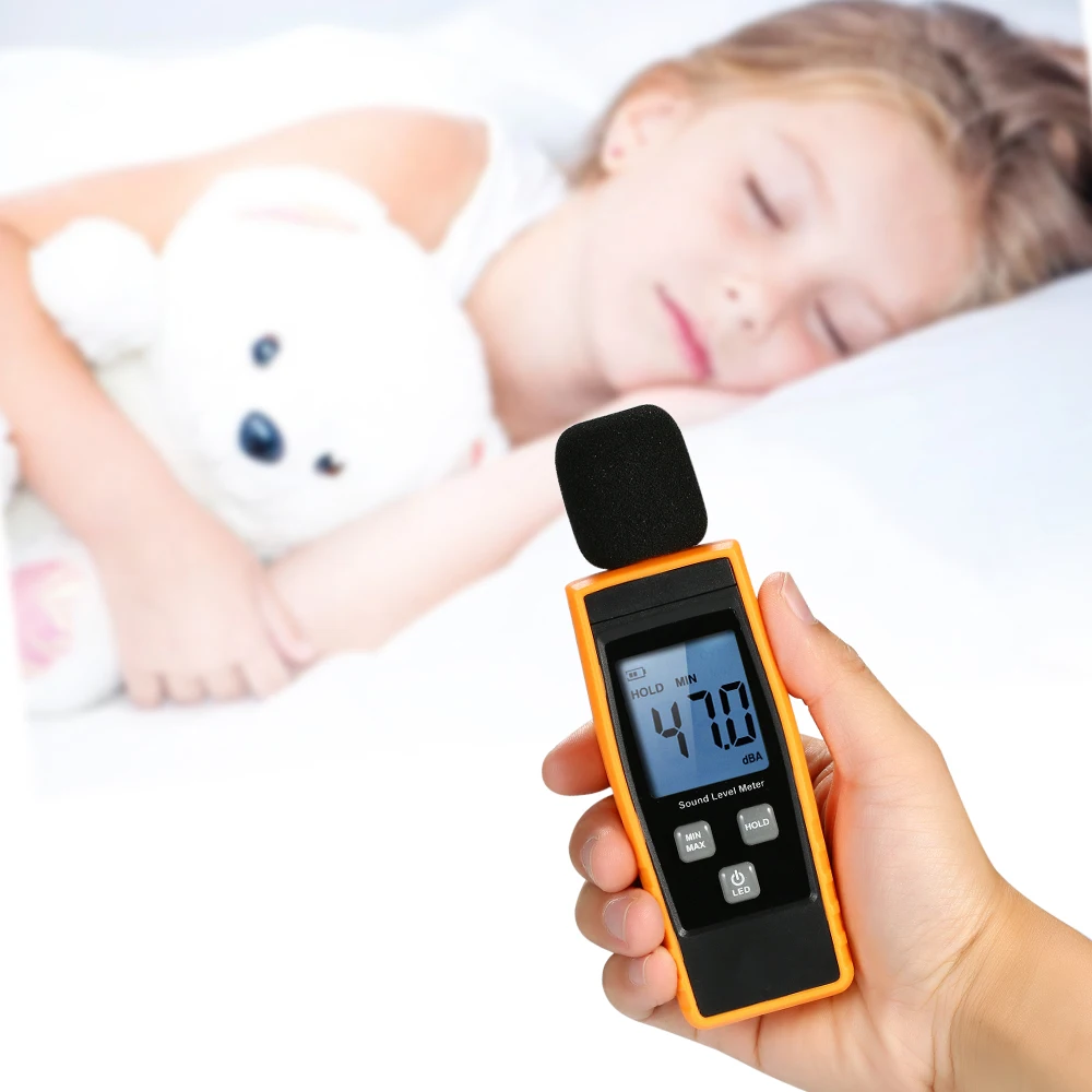 

Sound Level Meter Sonometros Digital Decibel Meter DB Meters Noise Volume Measuring Instruments with Switchable Backlight