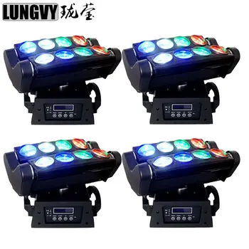 

Free Shipping (4pcs/Lot) China Best Sellings 8x10w Rgbw Led Beam Spider Rgbw Moving Head Light Colorful Super Beam DJ Disco