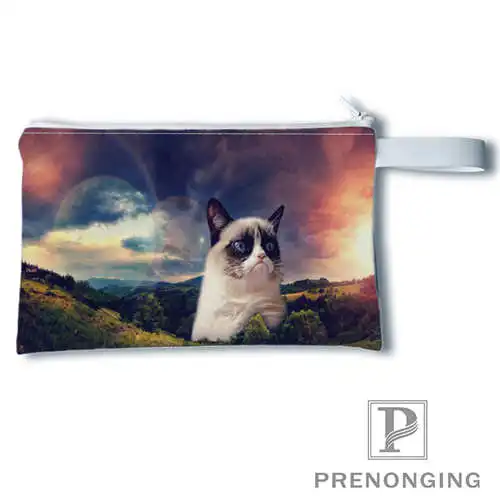 

Custom grumpy cat Printing Coin Purse Change Purse Zipper Zero Wallet Phone Key Bags Fashion Small Female Purse#19-01-22-5-268