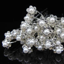 20 шт. свадебные шпильки кристалл жемчуг цветок свадебные шпильки Инструменты для укладки волос аксессуары подружки невесты Braide парикмахерские зажимы