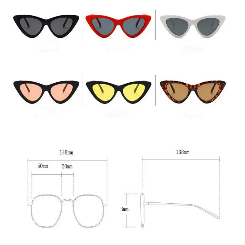 2019 Brand Design New Women Sunglasses Triangle Sunglasses Cat Eye Sunglasses Retro Female Sun Glasses UV400
