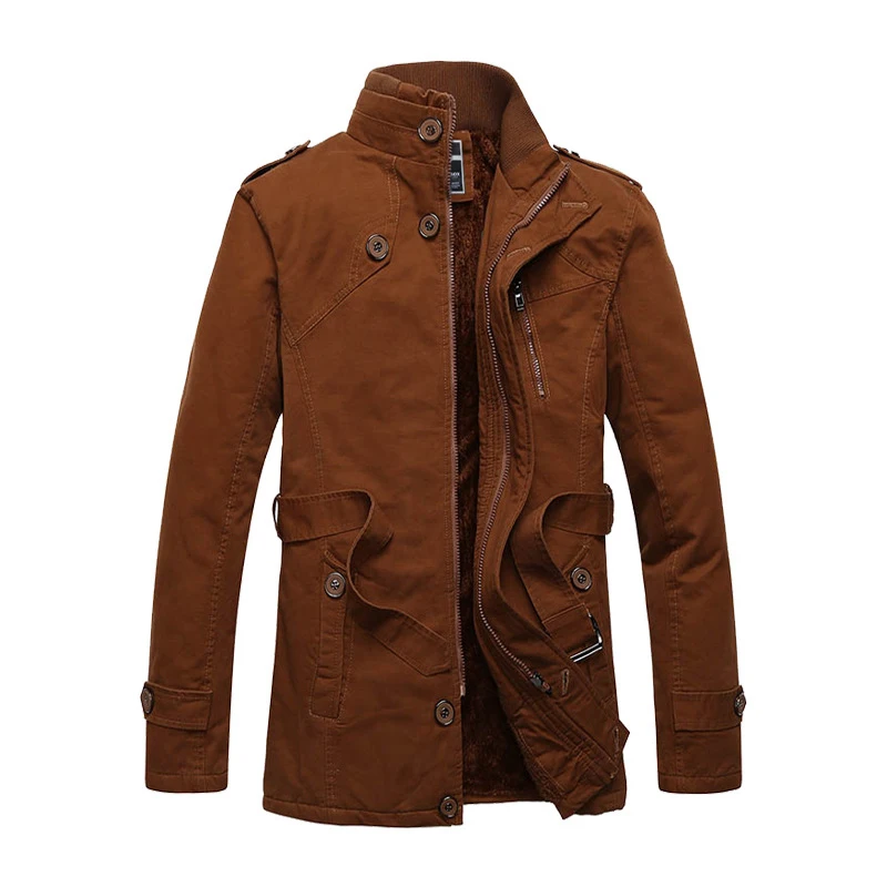 Winter Autumn Warm Jacket Men Stand Collar Casual Clothing