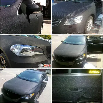 

150x50cm Black Glitter Sparkle Vinyl Car Wrap Sticker with Air bubble Free Decal CARS * LAPTOPS * FURNITURE