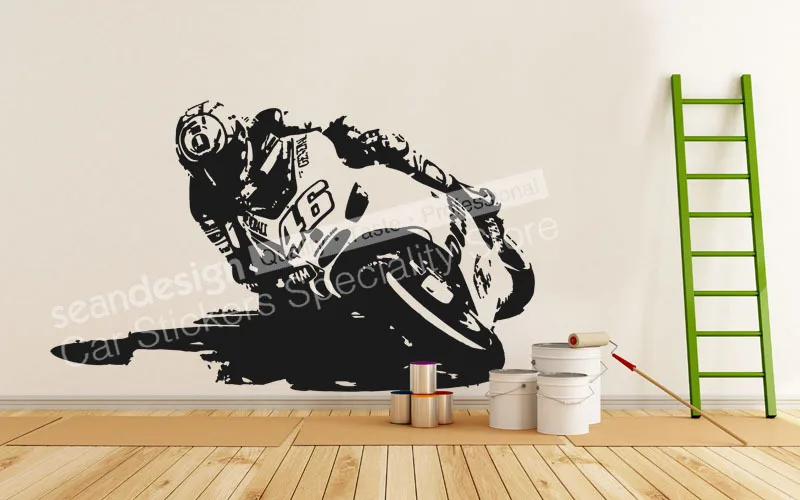 

46 Rossi motogp Motorcycle Decal Wall stickers PVC(black,white,Grey colour)15-02