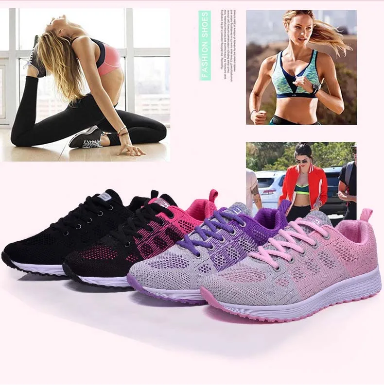 2018 - Women- casual- shoes- fashion- breathable- Walking -mesh- lace- up- flat -shoes -sneakers- women - tenis- feminino- Fast -delivery (12)