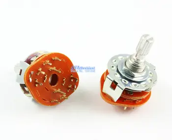 

12 Pieces 2 Pole 4 Position 2P4T Channel Band Rotary Switch Selector