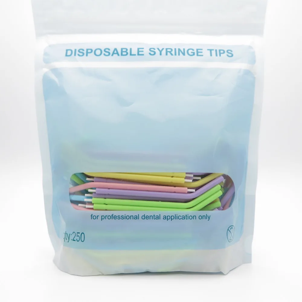 

250 pcs/pack Colorful Dental Disposable Air Water Syringe Tips 3-Way Spray Tubes Nozzles Triplex Inner Core American Style