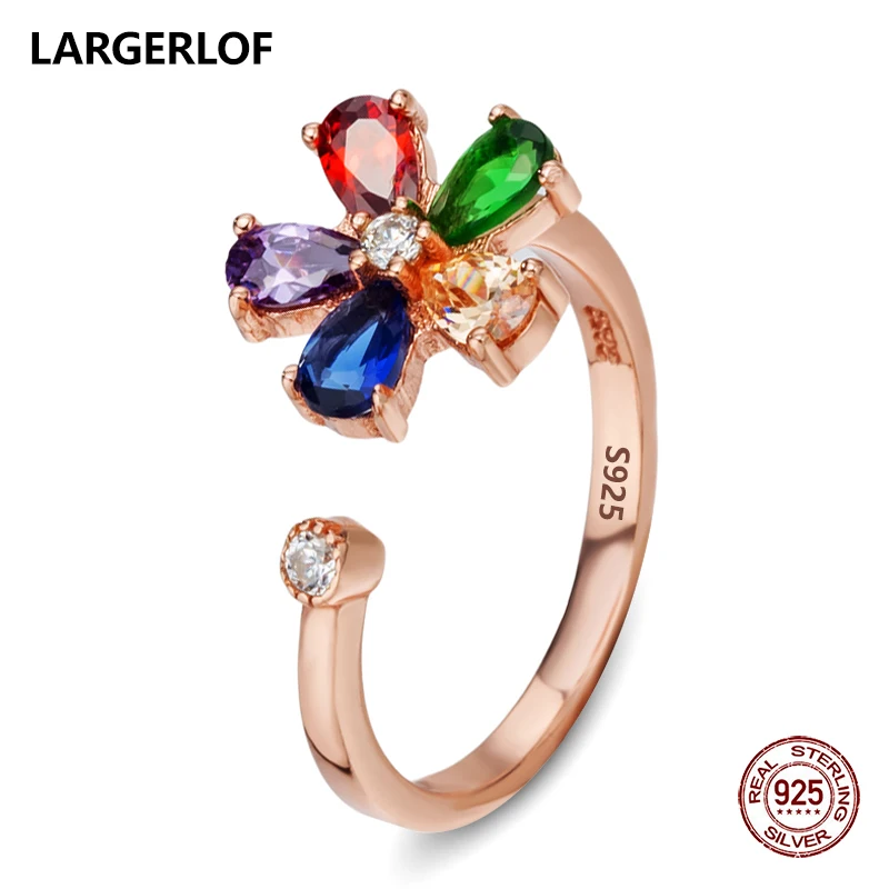 

LARGERLOF Sterling Silver Rings Women Zircon Ring Silver 925 Jewelry Fine Jewelry 925 Silver Ring RG47017