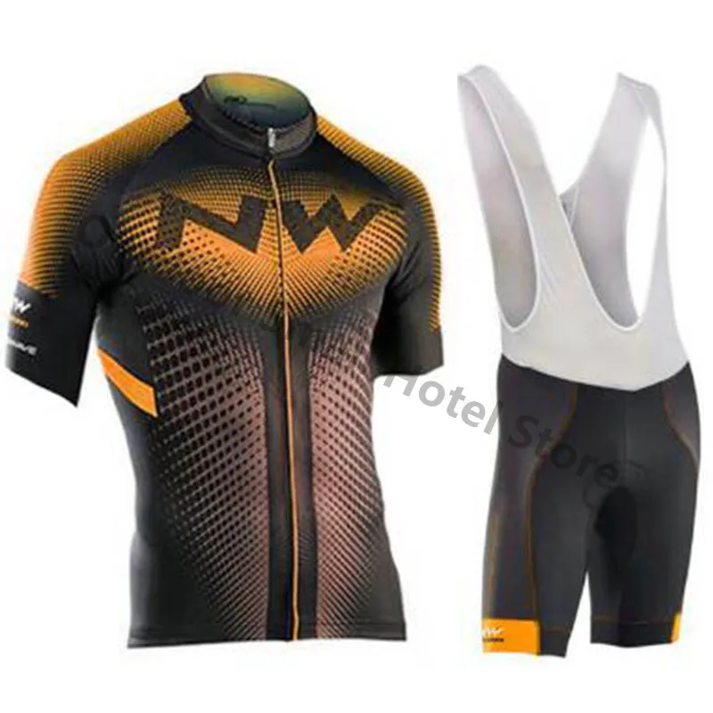 

2019 NW triathlon Cycling Clothing Ropa ciclismo Quick Dry Men Bike jersey summer pro Cycling Jerseys gel pad bike shorts Set