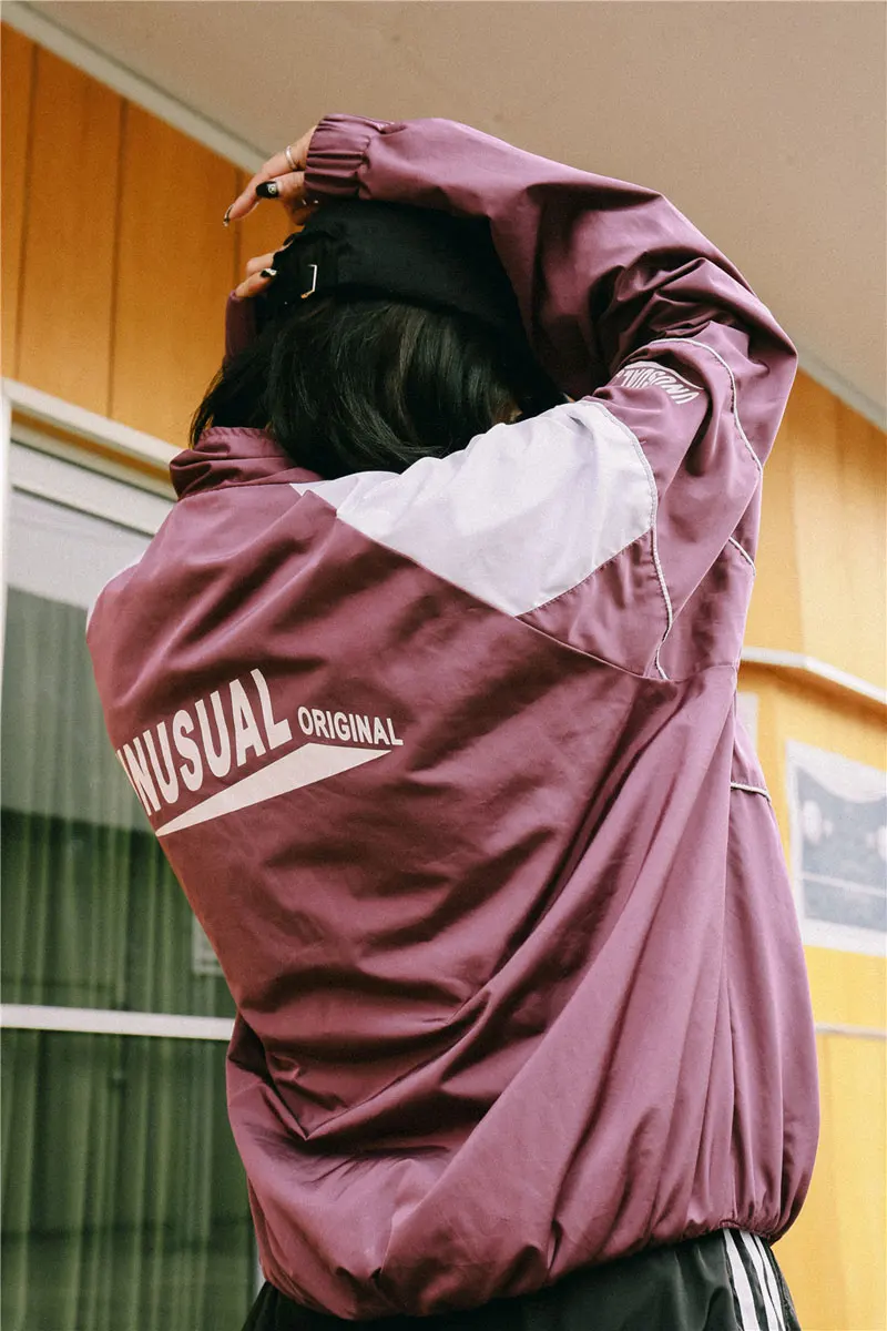 Vintage Color Block Patchwork Track Jackets 4