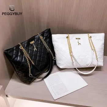 

Summer New Solid Color Sheepskin Retro Fashion Ladies Leather Large Capacity Handbags Leather Women Large Top-handle Bags