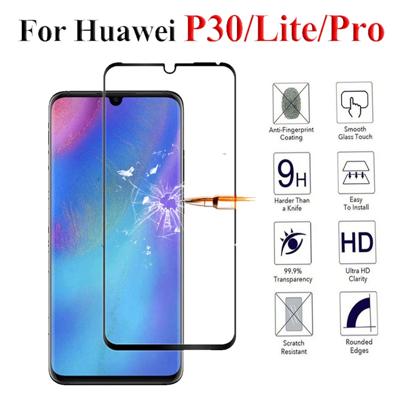 Защитное стекло на P30 Lite Pro закаленное стекло на huawei P 30 светильник 30P P30pro P30lite huawey safety Tremp защита экрана