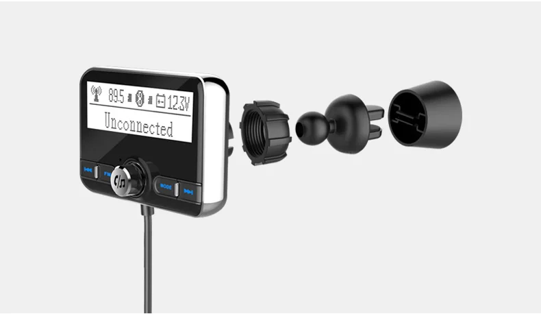 ANLUD Bluetooth Car Kit FM Transmitter Wireless Car AUX Modulator Car Mp3 Player Handsfree Dual USB Car Charger LCD Display (24)
