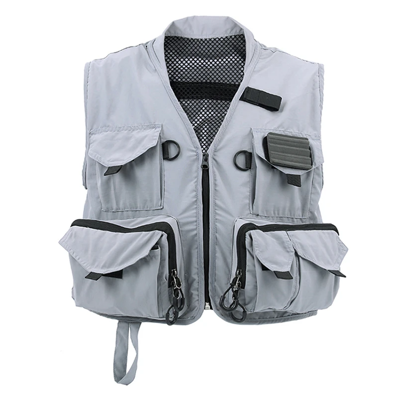 

Summer Men Fly Fishing Vests With Pockets Multifunctional Outdoor Mesh Fly Fishing Jacket Quick-Dry Fishing Clothes For Anglers