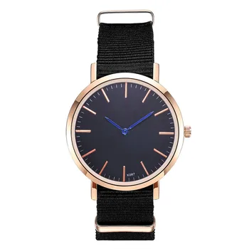 

Fashion Women Men Business Watches Nylon Belt Analog Quartz Wrist Watch Elegance Casual Relogio Masculino Brand Luxury Saat Gift